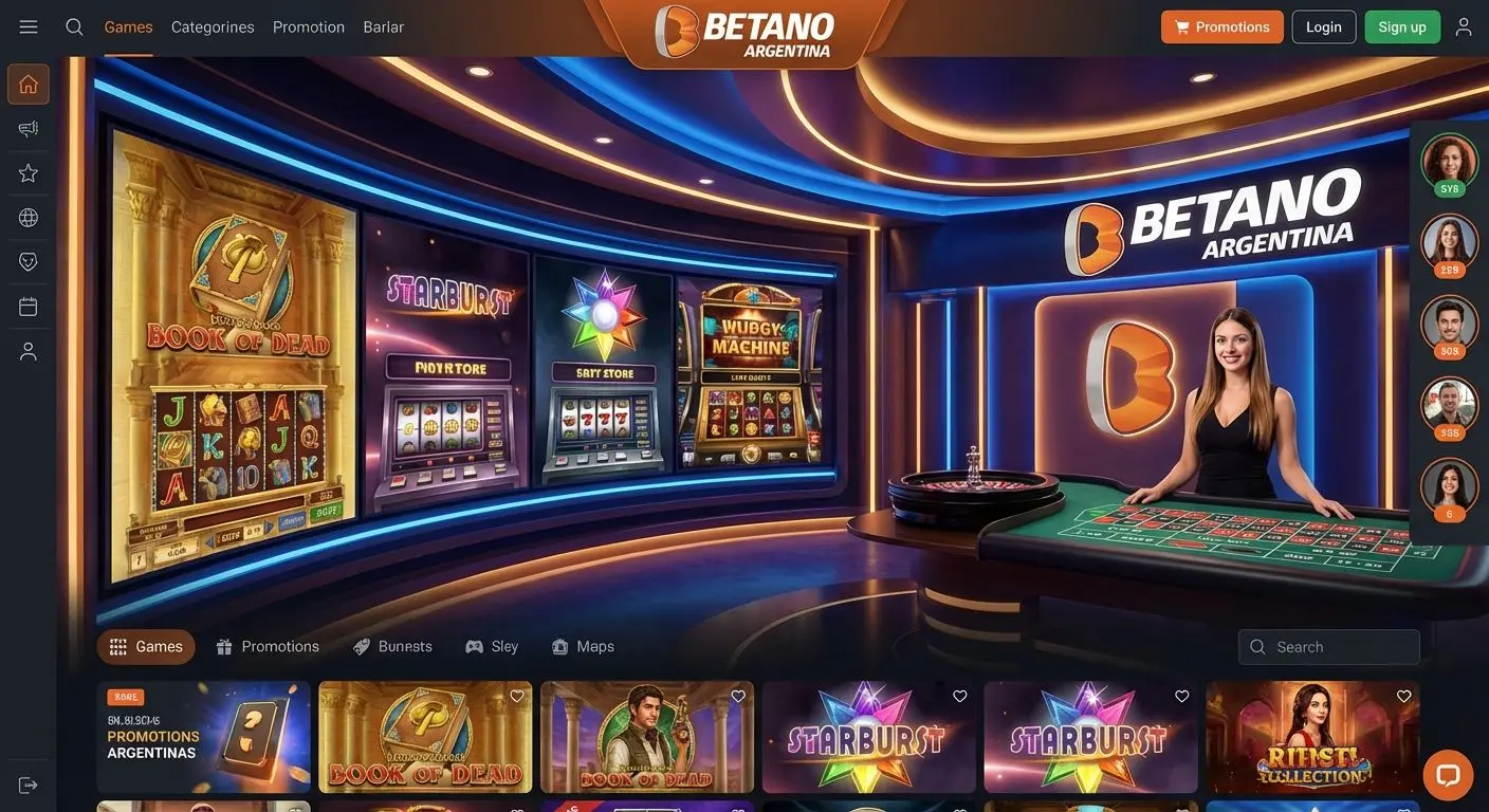Selección diversa de juegos en casino Betano para usuarios argentinos