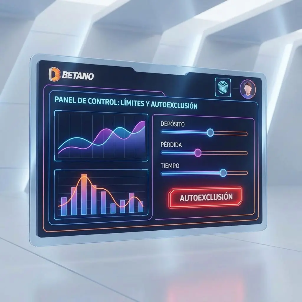 Panel de herramientas de control de juego responsable en la app de Betano