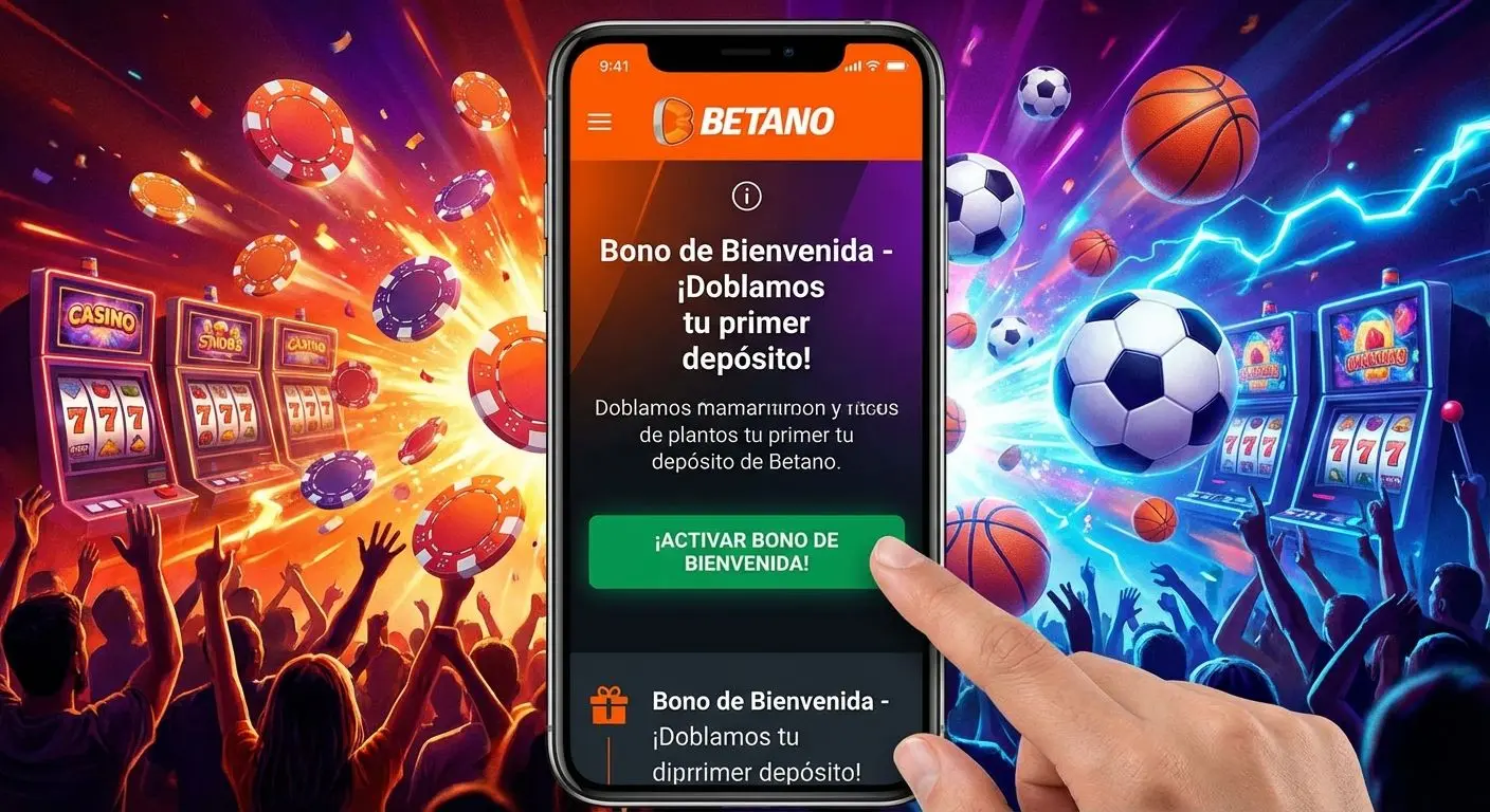 Activación de bono de bienvenida desde el móvil en Betano